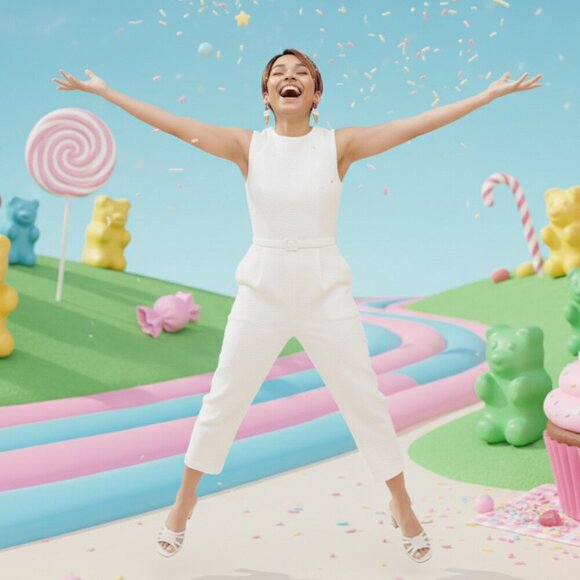 🆕️ Adorable Ice Cream Cone Drop Earrings with Glitter Hearts Fun & Trendy - Picture 14 of 16